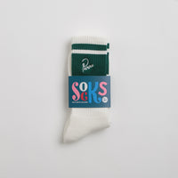 by Parra Signature Striped Crew Socks - Off White thumbnail