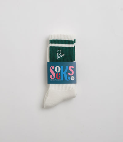 by Parra Signature Striped Crew Socks - Off White