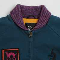 by Parra Skull Stalker Varsity Jacket - Washed Blue thumbnail