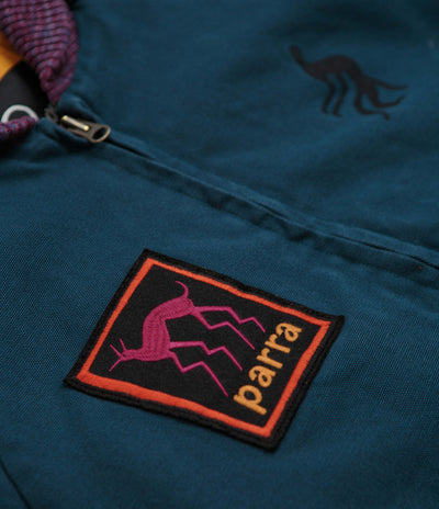 by Parra Skull Stalker Varsity Jacket - Washed Blue