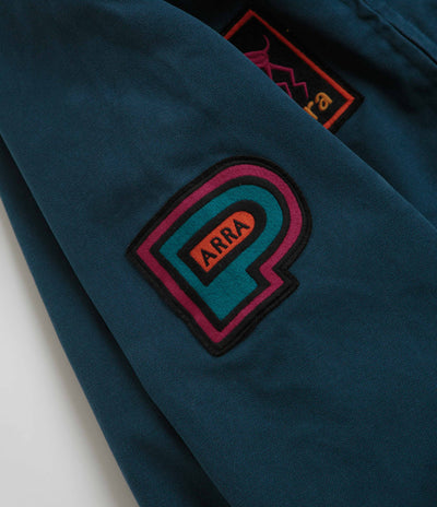 by Parra Skull Stalker Varsity Jacket - Washed Blue