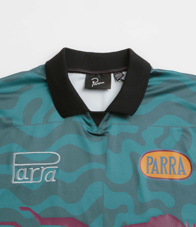 by Parra Sports Flage Polo Shirt - Deep Sea Green