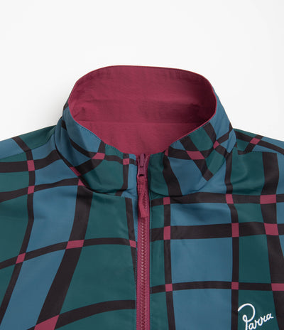 by Parra Squared Waves Pattern Track Jacket - Multi Check