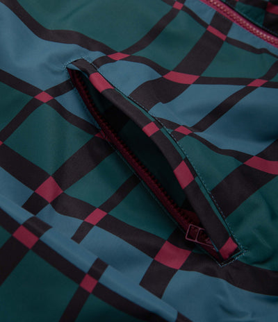 by Parra Squared Waves Pattern Track Jacket - Multi Check