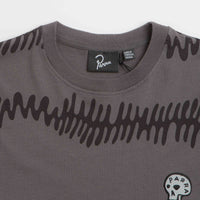 by Parra Stitched Skull Long Sleeve T-Shirt - Washed Brown thumbnail