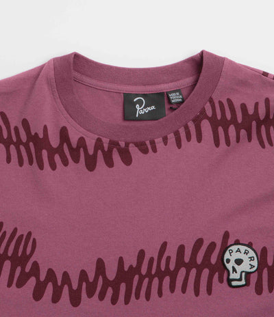 by Parra Stitched Skull Long Sleeve T-Shirt - Washed Magenta