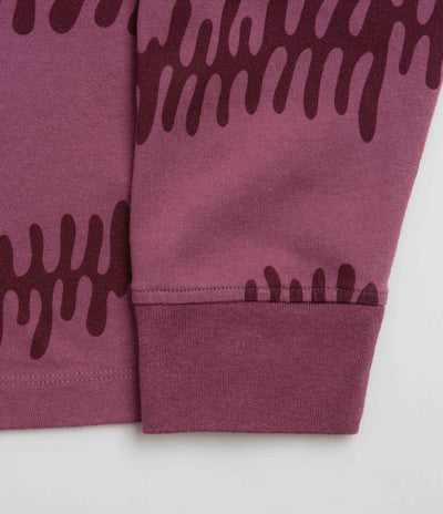 by Parra Stitched Skull Long Sleeve T-Shirt - Washed Magenta