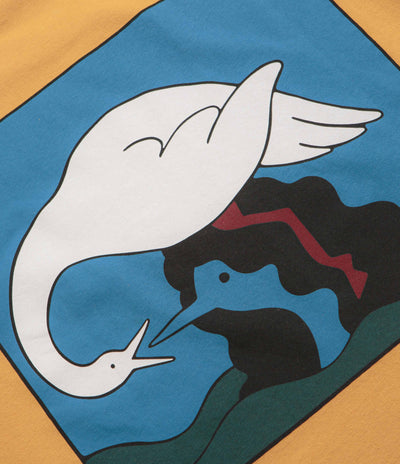 by Parra Swan To The Face T-Shirt - Ochre