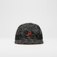 by Parra Trees In Wind Mesh Volley Cap - Black thumbnail