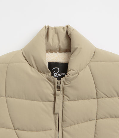 by Parra Waved Alien Puffer Vest - Tan