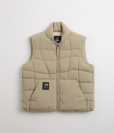 by Parra Waved Alien Puffer Vest - Tan