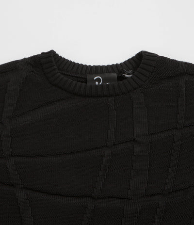 by Parra Your Boring Abstract Village Knitted Sweatshirt - Black