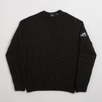 by Parra Your Boring Abstract Village Knitted Sweatshirt - Black thumbnail