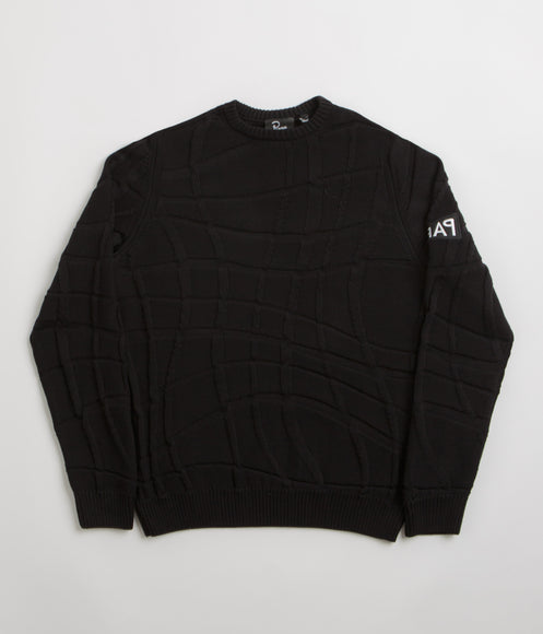 by Parra Your Boring Abstract Village Knitted Sweatshirt - Black