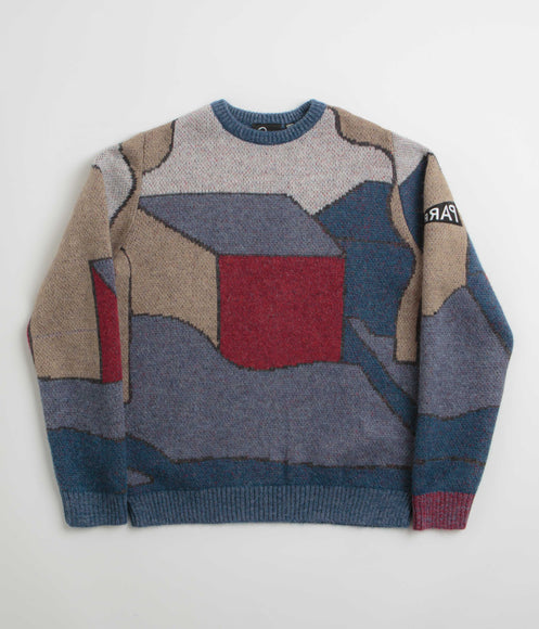 by Parra Your Street Knitted Sweatshirt - Blue