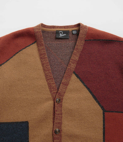 by Parra Your Stupid Shed Knitted Cardigan - Brown