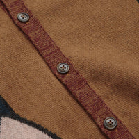 by Parra Your Stupid Shed Knitted Cardigan - Brown thumbnail