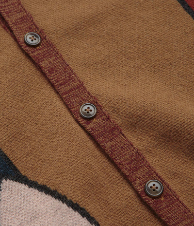 by Parra Your Stupid Shed Knitted Cardigan - Brown