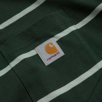 Carhartt Aiken Pocket T-Shirt - Aiken Stripe / Conifer thumbnail