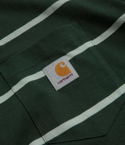 Carhartt Aiken Pocket T-Shirt - Aiken Stripe / Conifer