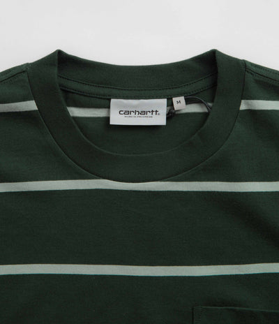 Carhartt Aiken Pocket T-Shirt - Aiken Stripe / Conifer