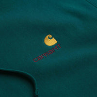 Carhartt American Script Hoodie - Malachite thumbnail