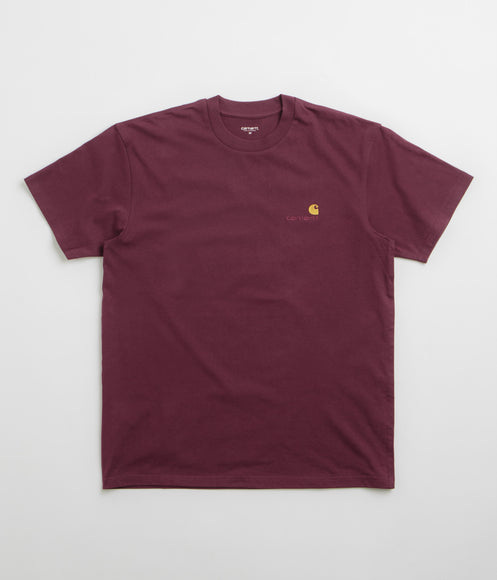 Carhartt American Script T-Shirt - Malbec