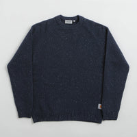 Carhartt Anglistic Crewneck Sweatshirt - Speckled Air Force Blue thumbnail