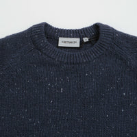 Carhartt Anglistic Crewneck Sweatshirt - Speckled Air Force Blue thumbnail