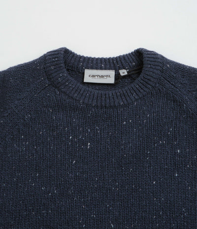 Carhartt Anglistic Crewneck Sweatshirt - Speckled Air Force Blue