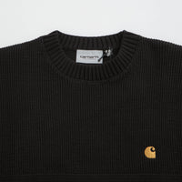 Carhartt Chane Crewneck Sweatshirt - Black / Gold thumbnail