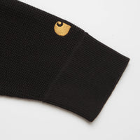 Carhartt Chase Crewneck Sweatshirt - Black / Gold thumbnail