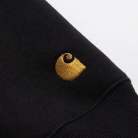 Carhartt Chase Hoodie - Black / Gold thumbnail