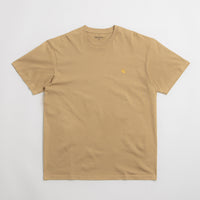 Carhartt Chase T-Shirt - Dusty Hamilton Brown / Gold thumbnail