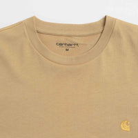 Carhartt Chase T-Shirt - Dusty Hamilton Brown / Gold thumbnail