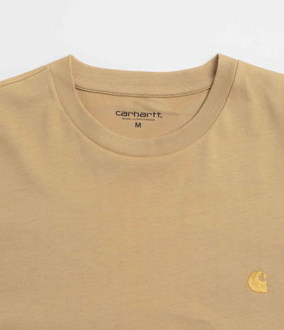 Carhartt Chase T-Shirt - Dusty Hamilton Brown / Gold