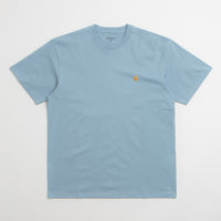 Carhartt Chase T-Shirt - Frosted Blue / Gold thumbnail