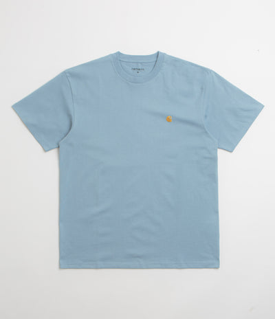 Carhartt Chase T-Shirt - Frosted Blue / Gold