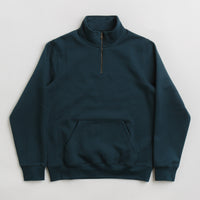 Carhartt Chase Zip Neck Sweatshirt - Duck Blue / Gold thumbnail