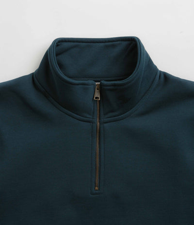 Carhartt Chase Zip Neck Sweatshirt - Duck Blue / Gold