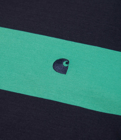 Carhartt Dampier T-Shirt - Dark Navy / Aqua Green