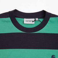 Carhartt Dampier T-Shirt - Dark Navy / Aqua Green thumbnail