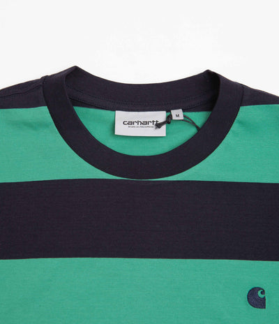 Carhartt Dampier T-Shirt - Dark Navy / Aqua Green