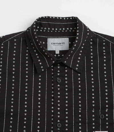 Carhartt Drewe Short Sleeve Shirt - Heart C Pinstripe / Black / Natural