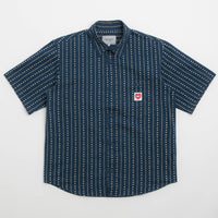 Carhartt Drewe Short Sleeve Shirt - Heart C Pinstripe / Ink / Natural thumbnail