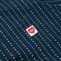 Carhartt Drewe Short Sleeve Shirt - Heart C Pinstripe / Ink / Natural thumbnail