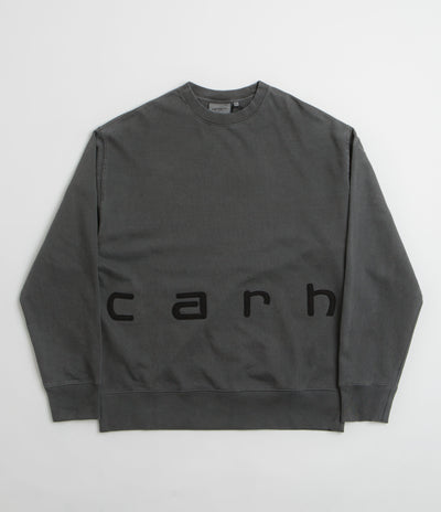 Carhartt Felt Script Crewneck Sweatshirt - Black / Black