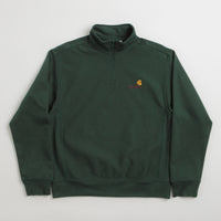 Carhartt Half Zip American Script Sweatshirt - Conifer thumbnail