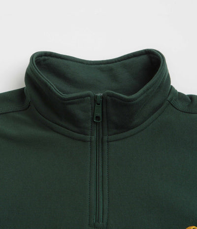 Carhartt Half Zip American Script Sweatshirt - Conifer