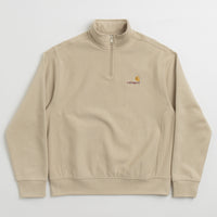 Carhartt Half Zip American Script Sweatshirt - Fleur De Sel thumbnail